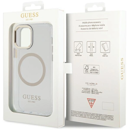 Kup Etui Guess GUHMP12MHTRMD Apple iPhone 12/12 Pro aurie/gold hardcase Metal Outline Magsafe - GUE2625 - {ean13} - Sklep Home Screen
