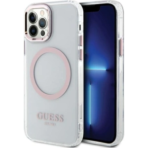 Kup Etui Guess GUHMP12MHTRMP Apple iPhone 12/12 Pro rózsaszín/pink kemény tok Metal Outline Magsafe - GUE2626 - {ean13} - Sklep Home Screen