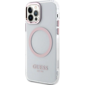 Kup Etui Guess GUHMP12MHTRMP Apple iPhone 12/12 Pro różowy/pink hard case Metal Outline Magsafe - GUE2626 - {ean13} - Sklep Home Screen