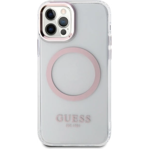 Kup Etui Guess GUHMP12MHTRMP Apple iPhone 12/12 Pro różowy/pink hard case Metal Outline Magsafe - GUE2626 - {ean13} - Sklep Home Screen