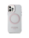Kup Etui Guess GUHMP12MHTRMP Apple iPhone 12/12 Pro różowy/pink hard case Metal Outline Magsafe - GUE2626 - {ean13} - Sklep Home Screen
