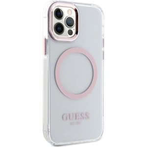 Kup Etui Guess GUHMP12MHTRMP Apple iPhone 12/12 Pro różowy/pink hard case Metal Outline Magsafe - GUE2626 - {ean13} - Sklep Home Screen