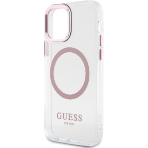 Kup Etui Guess GUHMP12MHTRMP Apple iPhone 12/12 Pro różowy/pink hard case Metal Outline Magsafe - GUE2626 - {ean13} - Sklep Home Screen