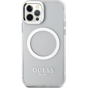Kup Etui Guess GUHMP12MHTRMS Apple iPhone 12/12 Pro srebrny/silver hard case Metal Outline Magsafe - GUE2627 - {ean13} - Sklep Home Screen