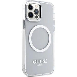 Kup Etui Guess GUHMP12MHTRMS Apple iPhone 12/12 Pro srebrny/silver hard case Metal Outline Magsafe - GUE2627 - {ean13} - Sklep Home Screen