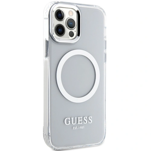 Kup Etui Guess GUHMP12MHTRMS Apple iPhone 12/12 Pro srebrny/silver hard case Metal Outline Magsafe - GUE2627 - {ean13} - Sklep Home Screen
