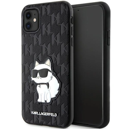 Kup Etui Karl Lagerfeld KLHCN61SAKHPCK Apple iPhone 11/XR černý/black Saffiano Monogram Choupette - KLD1592 - {ean13} - Sklep Home Screen
