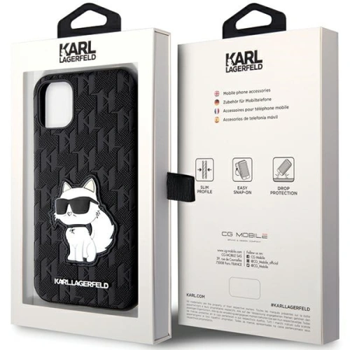 Kup Etui Karl Lagerfeld KLHCN61SAKHPCK Apple iPhone 11/XR černý/black Saffiano Monogram Choupette - KLD1592 - {ean13} - Sklep Home Screen