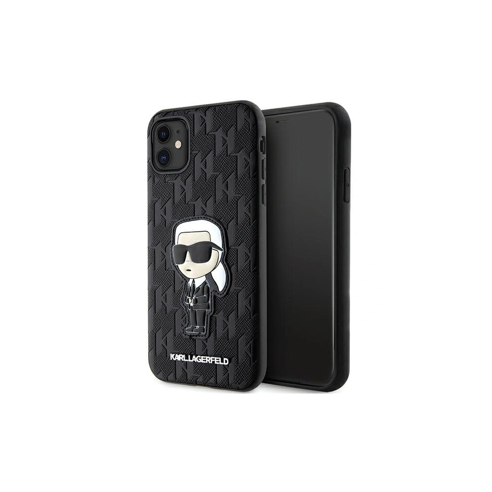 Etui Karl Lagerfeld KLHCN61SAKHPKK Apple iPhone 11/XR czarny/black Saffiano Monogram Ikonik
