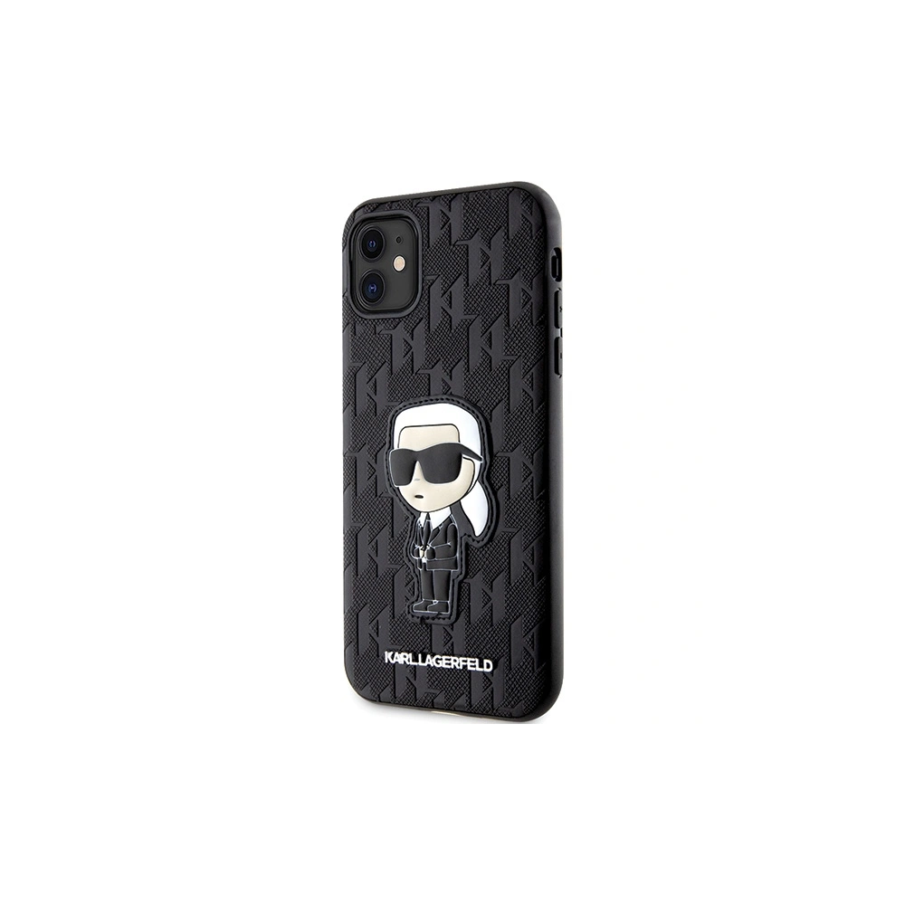 Etui Karl Lagerfeld KLHCN61SAKHPKK Apple iPhone 11/XR czarny/black Saffiano Monogram Ikonik