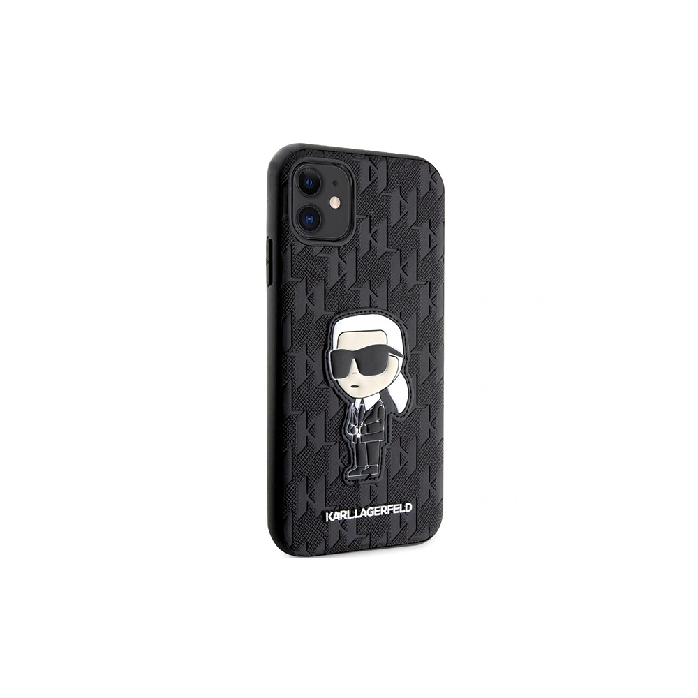 Etui Karl Lagerfeld KLHCN61SAKHPKK Apple iPhone 11/XR czarny/black Saffiano Monogram Ikonik