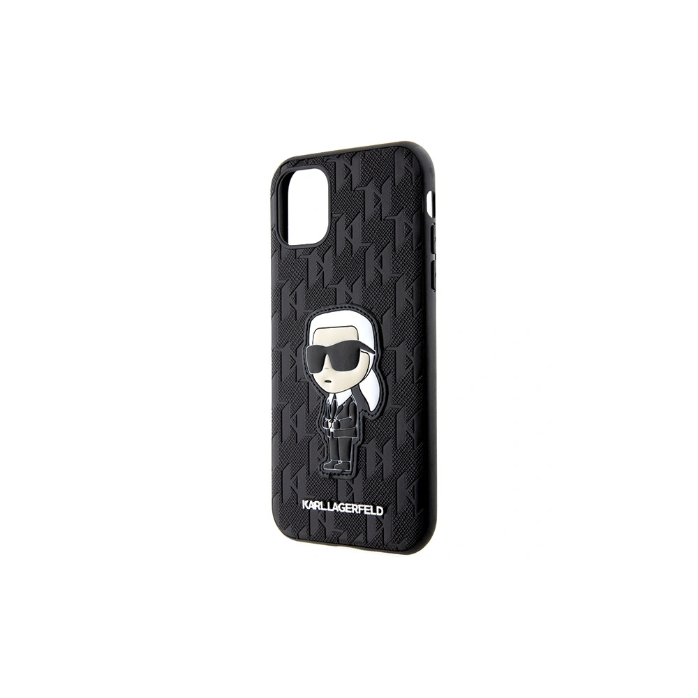 Etui Karl Lagerfeld KLHCN61SAKHPKK Apple iPhone 11/XR czarny/black Saffiano Monogram Ikonik