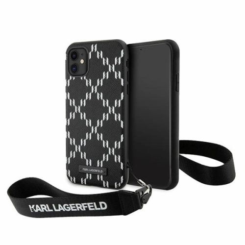 Kup Etui Karl Lagerfeld KLHCN61SAKLMBSK Apple iPhone 11/XR negru/black hardcase Monogram Losange Saffiano - KLD1594 - {ean13} - Sklep Home Screen