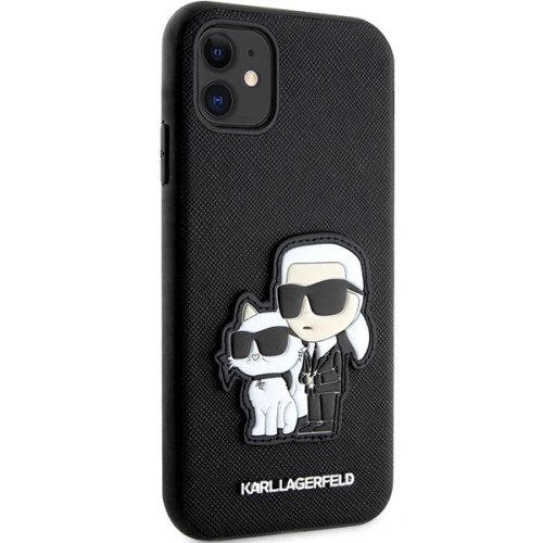 Kup Etui Karl Lagerfeld KLHCN61SANKCPK Apple iPhone 11/XR hardcase negru/black Saffiano Karl & Choupette - KLD1595 - {ean13} - Sklep Home Screen
