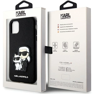 Karl Lagerfeld KLHCN61SANKCPK Apple iPhone 11/XR hardcase black Saffiano Karl & Choupette