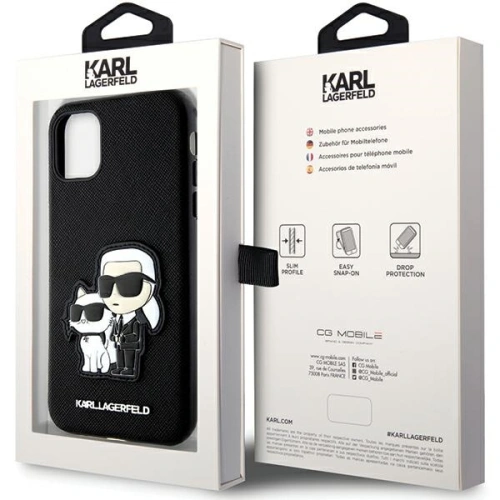 Kup Etui Karl Lagerfeld KLHCN61SANKCPK Apple iPhone 11/XR hardcase negru/black Saffiano Karl & Choupette - KLD1595 - {ean13} - Sklep Home Screen