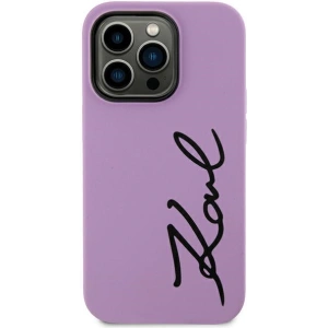 Kup Karl Lagerfeld Apple Tasche KLHCN61SKSVGU iPhone 11/XR lila/violett Hartschale Silikon Signature - KLD1597 - {ean13} - Sklep Home Screen