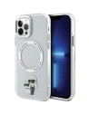 Etui Karl Lagerfeld KLHMP12MHNKCIT Apple iPhone 12/12 Pro tvrdý obal transparentní Iconic Karl&Choupette Magsafe