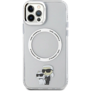 Etui Karl Lagerfeld KLHMP12MHNKCIT Apple iPhone 12/12 Pro hardcase transparent Iconic Karl&Choupette Magsafe