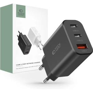 Kup Tech-Protect Netzwerk-Ladegerät C30W 3-Port Netzwerk-Ladegerät PD 30W QC 3.0 Schwarz - THP2056 - {ean13} - Sklep Home Screen