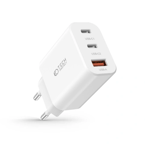 Kup Tech-Protect Netzwerk-Ladegerät C30W 3-Port Netzwerk-Ladegerät PD 30W QC 3.0 Weiß - THP2057 - {ean13} - Sklep Home Screen