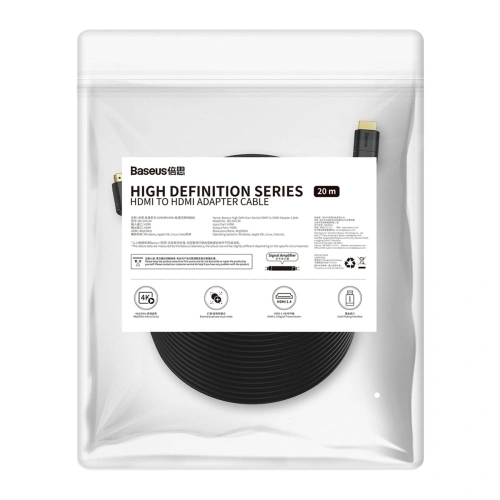 Kup Cablul Baseus HDMI/HDMI 2.0 1080p 60Hz 20m negru - BSU4378 - {ean13} - Sklep Home Screen