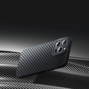 Etui + sticlă Baseus Fibra Sintetică MagSafe Apple iPhone 14 Pro Max negru
