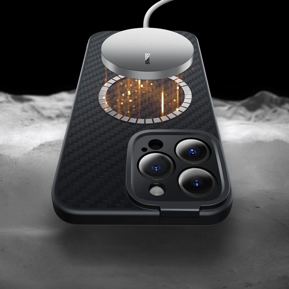 Etui + szkło Baseus Synthetic Fiber MagSafe Apple iPhone 14 Pro Max czarne