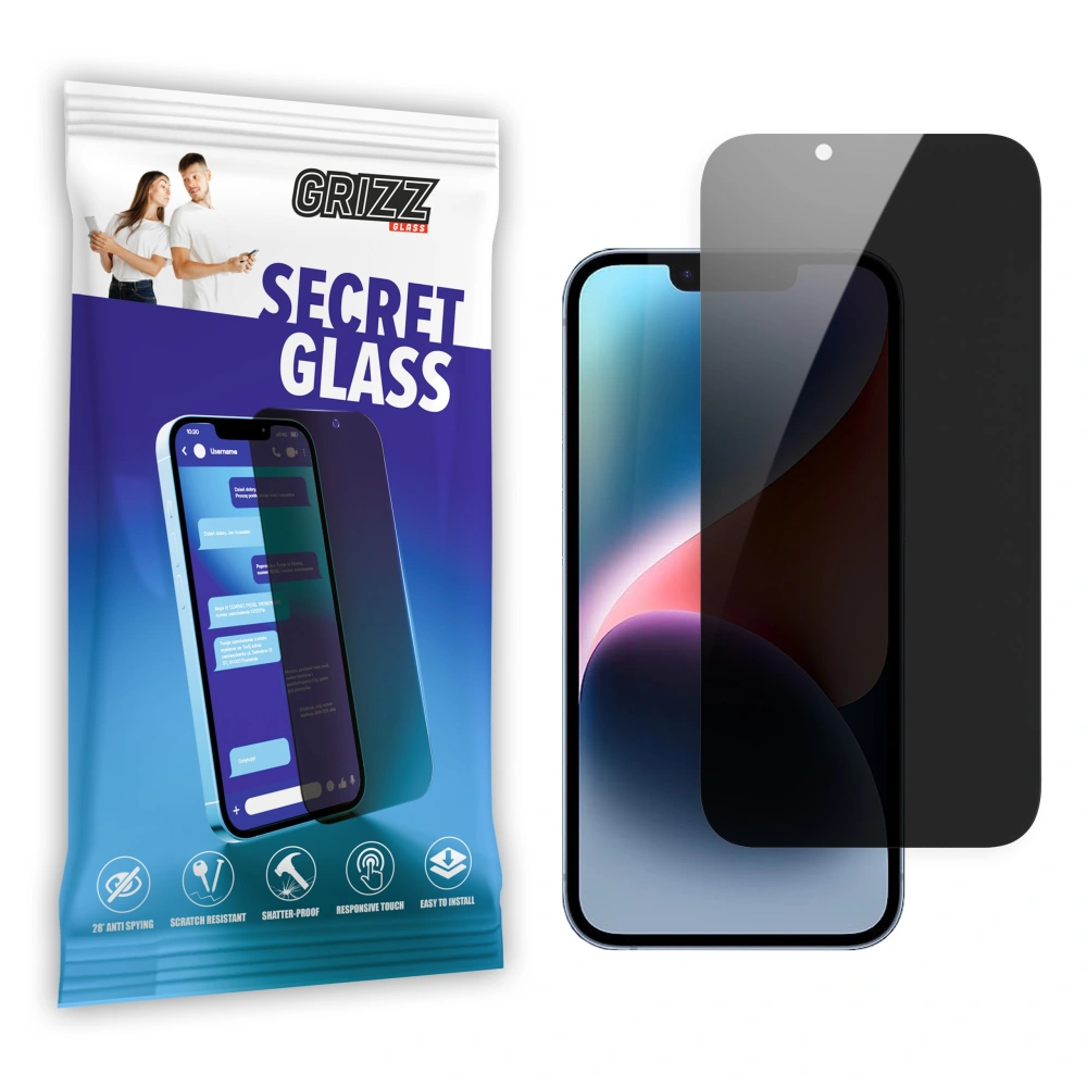 Matowe szkło prywatyzujące GrizzGlass SecretGlass do Apple iPhone 14