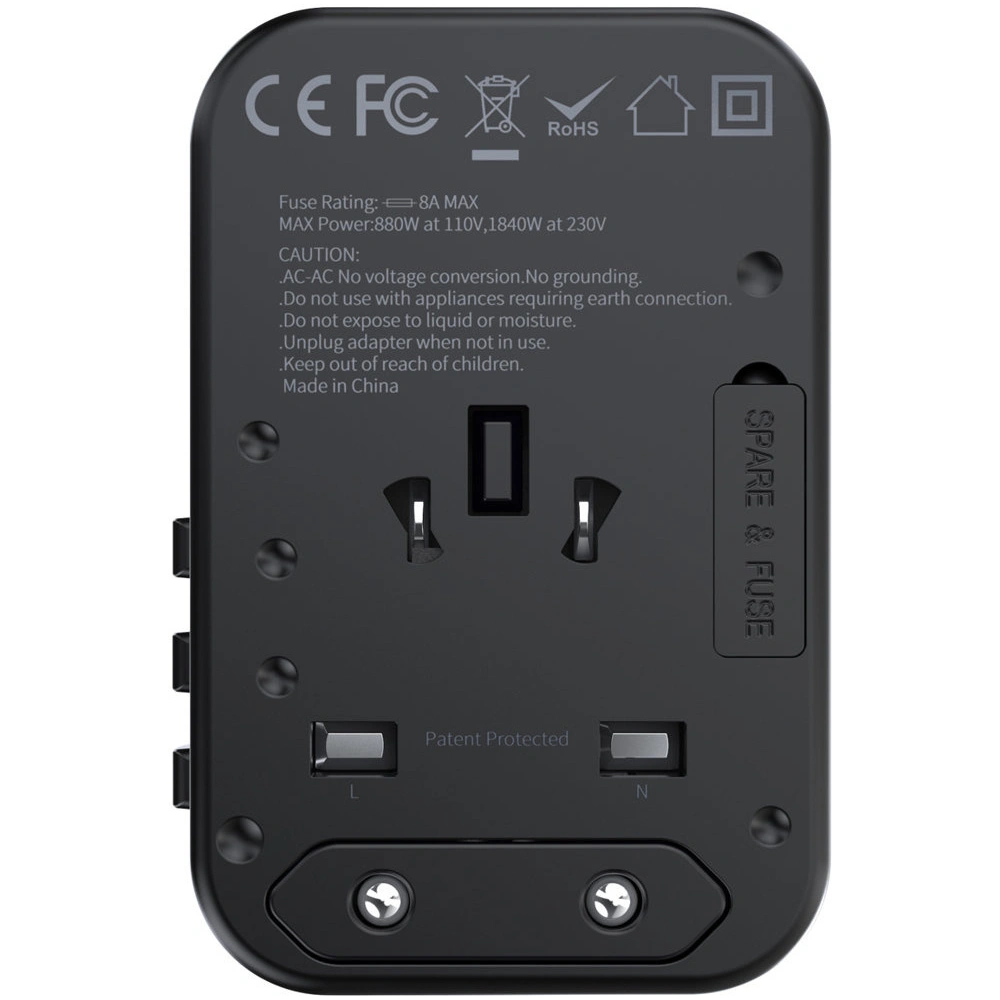 Ładowarka sieciowa Choetech PD5009-BK GaN 2xUSB-C/USB-A 65W Power Delivery czarny