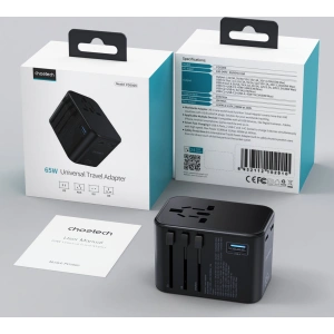 Kup Ładowarka sieciowa Choetech PD5009-BK GaN 2xUSB-C/USB-A 65W Power Delivery czarny - CHT180 - {ean13} - Sklep Home Screen