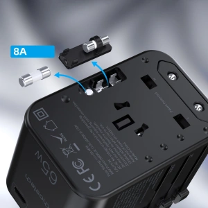 Buy Choetech PD5009-BK Wall Charger GaN 2xUSB-C/USB-A 65W Power Delivery black - CHT180 - {ean13} - Home Screen Store Europe