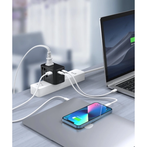 Kup Choetech Ladegerät PD5009-BK GaN 2xUSB-C/USB-A 65W Power Delivery schwarz - CHT180 - {ean13} - Sklep Home Screen