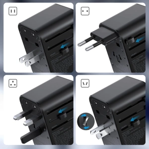 Buy Choetech PD5009-BK Wall Charger GaN 2xUSB-C/USB-A 65W Power Delivery black - CHT180 - {ean13} - Home Screen Store Europe