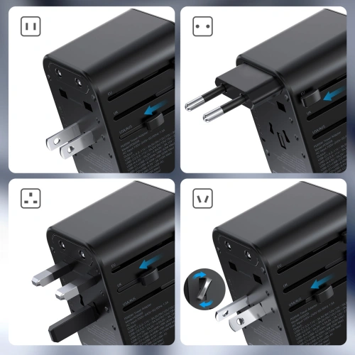 Kup Choetech Ladegerät PD5009-BK GaN 2xUSB-C/USB-A 65W Power Delivery schwarz - CHT180 - {ean13} - Sklep Home Screen