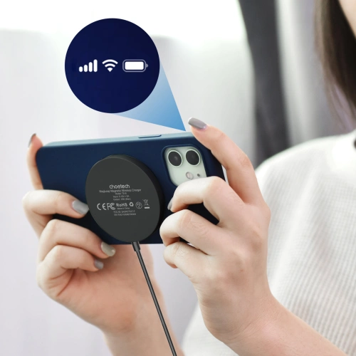 Kup Încărcător wireless magnetic Choetech T518-F-BK 15W MagSafe negru - CHT183 - {ean13} - Sklep Home Screen
