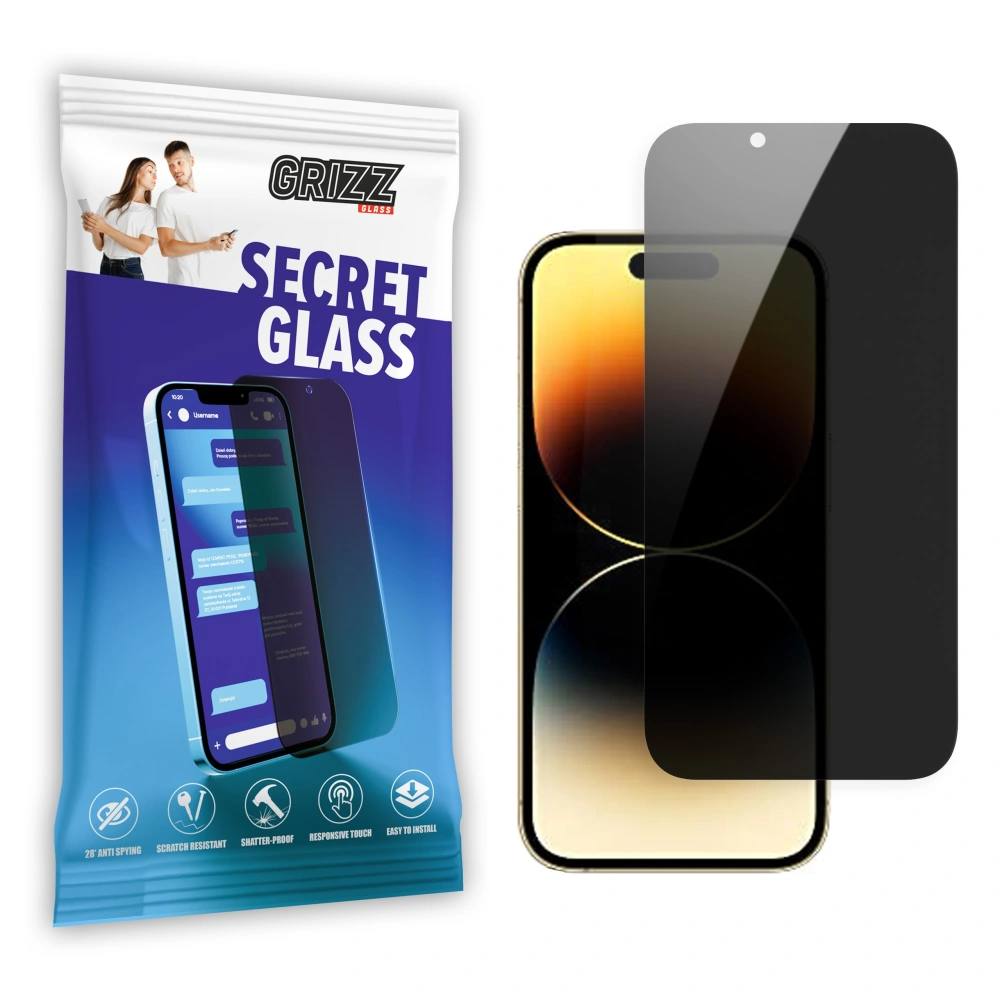 Matowe szkło prywatyzujące GrizzGlass SecretGlass do Apple iPhone 14 Pro Max