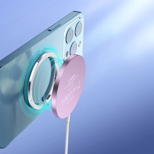 Kup Magnetikus vezeték nélküli töltő Choetech T518-F-PK 15W MagSafe rózsaszín - CHT185 - {ean13} - Sklep Home Screen