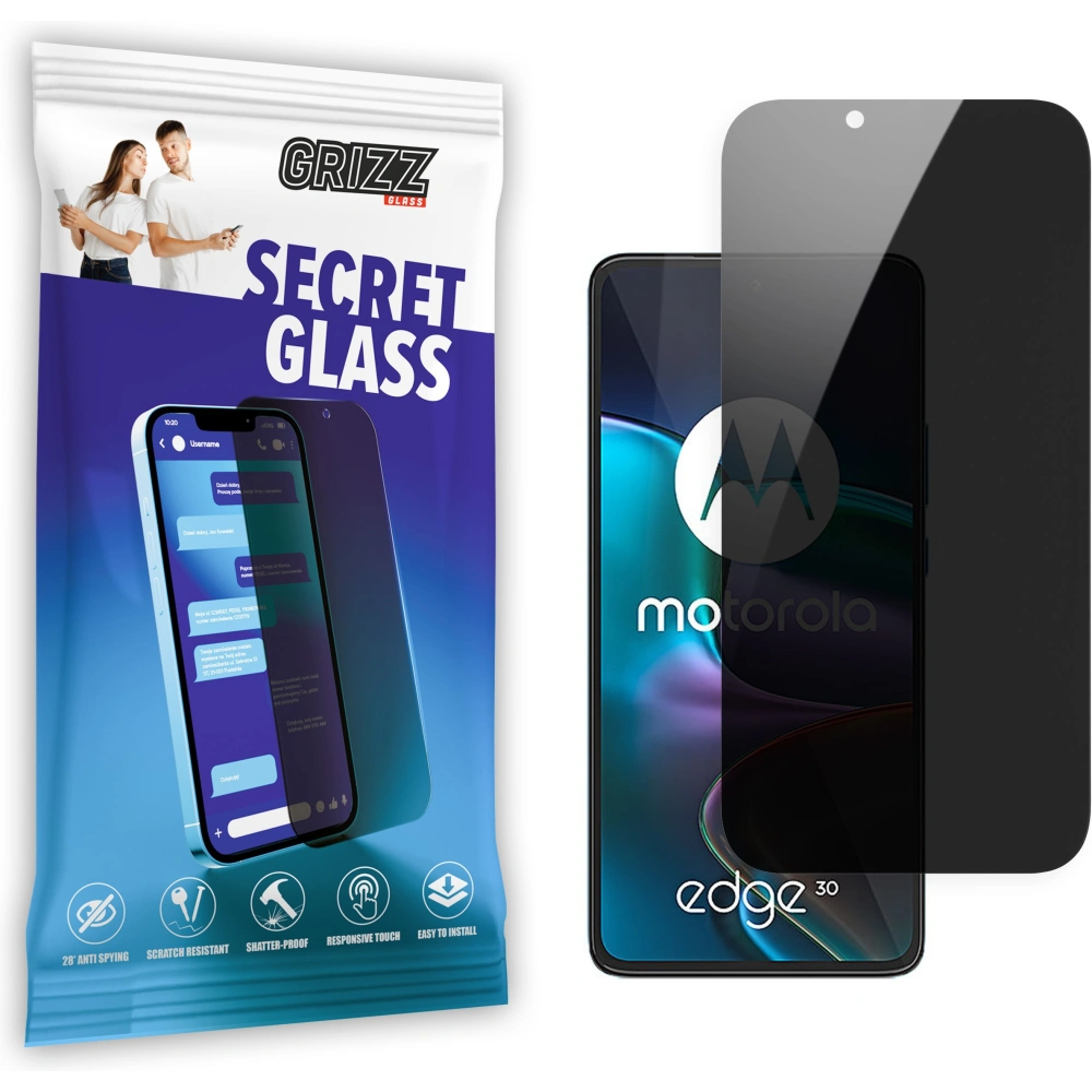 Matowe szkło prywatyzujące GrizzGlass SecretGlass do Motorola Edge 30 Neo