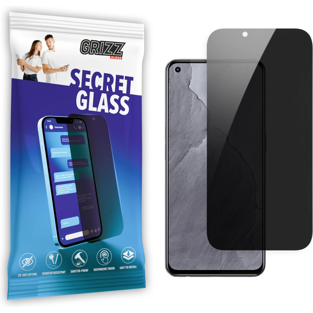 Matowe szkło prywatyzujące GrizzGlass SecretGlass do Realme GT Master