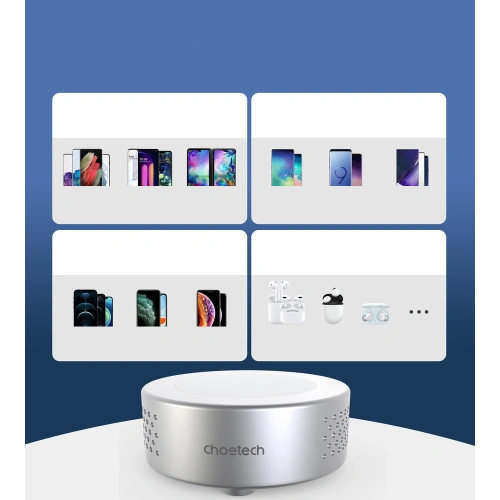 Kup Ładowarka bezprzewodowa Choetech T593-F Qi 15W MagSafe z wentylatorem srebrny + kabel USB-C/USB-C - CHT186 - {ean13} - Sklep Home Screen