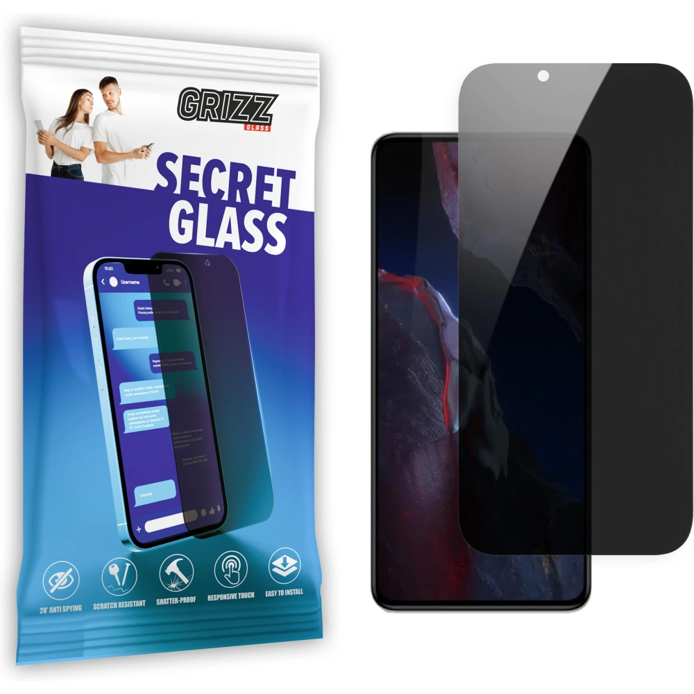 Matowe szkło prywatyzujące GrizzGlass SecretGlass do Xiaomi Poco X3 Pro