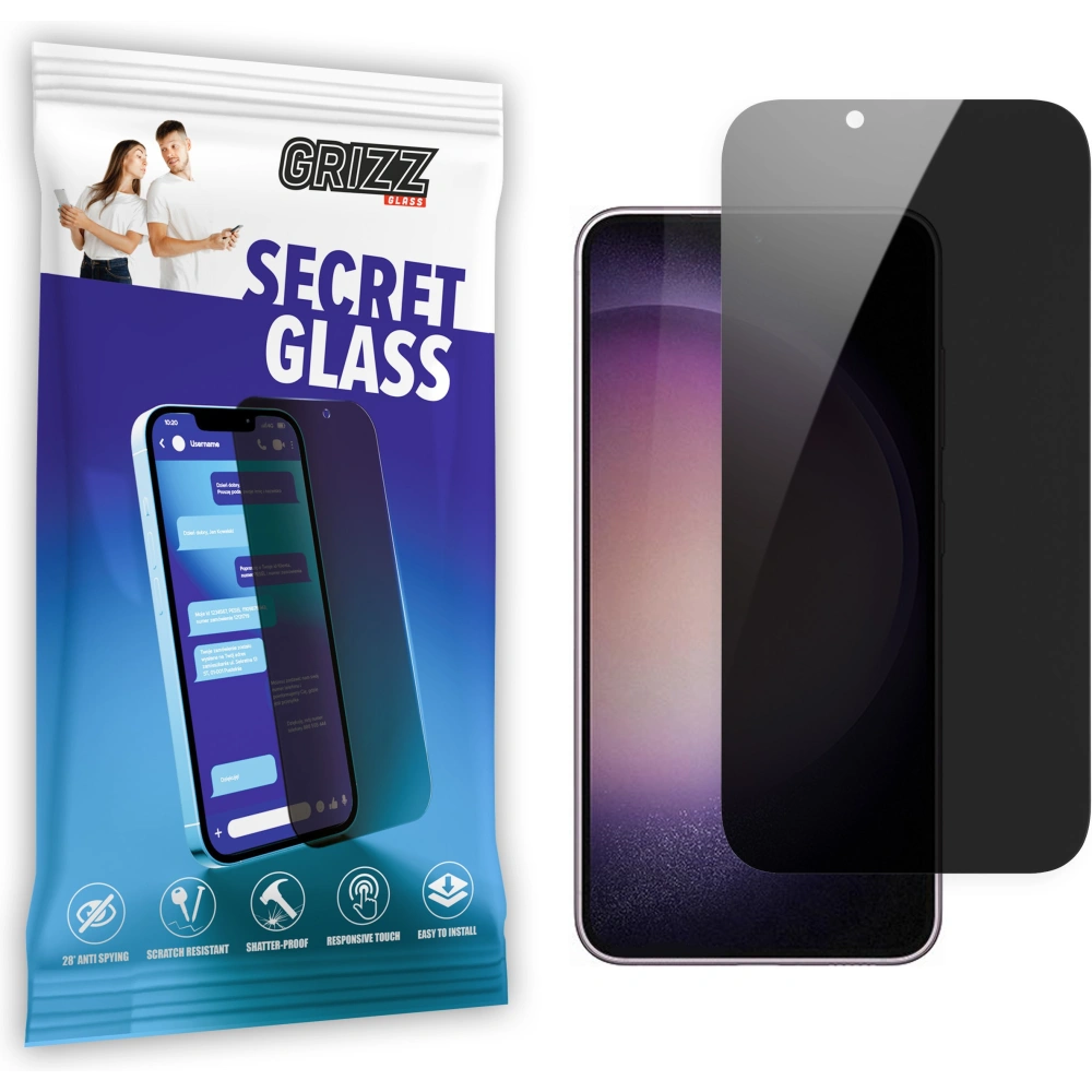 Matowe szkło prywatyzujące GrizzGlass SecretGlass do Samsung Galaxy S23 Plus