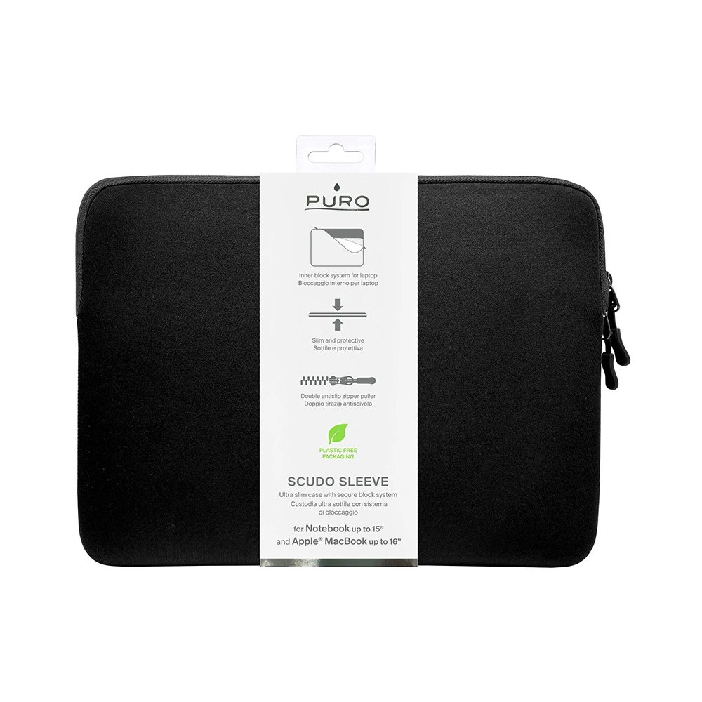 Etui PURO Scudo Sleeve Apple MacBook Pro 16 (czarny)