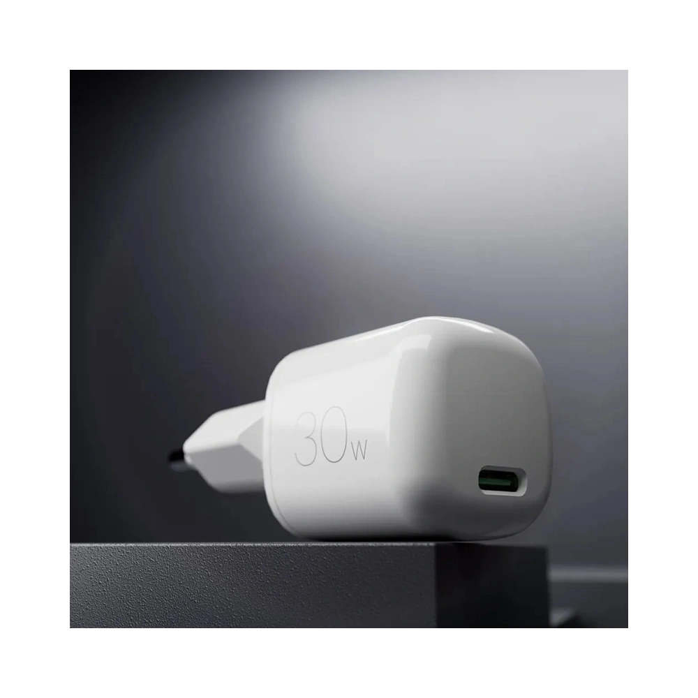 Ładowarka sieciowa PURO MiniPro Wall Charger GaN USB-C 30W PD (biały)