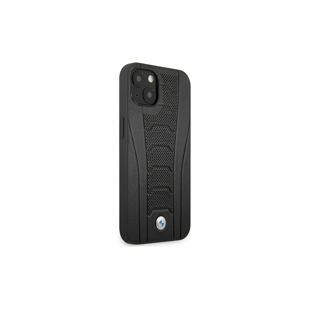 Etui BMW BMHCP13MRPSLK Apple iPhone 13 czarny/black hardcase Leather Debossed Lines