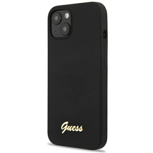 Kup Etui Guess GUHCP13MLSLMGBK Apple iPhone 13 negru/czarny hardcase Silicon Script Gold Logo - GUE2633 - {ean13} - Sklep Home Screen