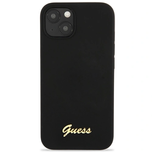 Kup Etui Guess GUHCP13MLSLMGBK Apple iPhone 13 negru/czarny hardcase Silicon Script Gold Logo - GUE2633 - {ean13} - Sklep Home Screen