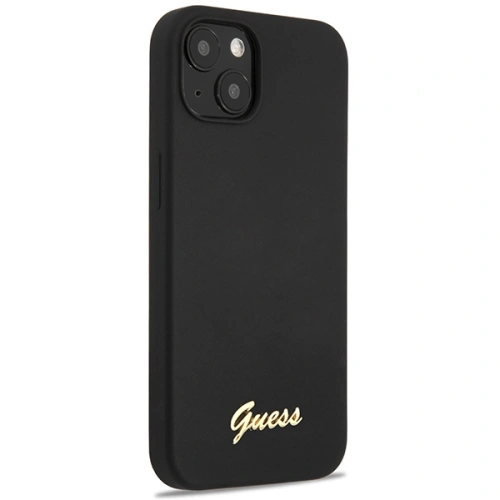 Buy Guess GUHCP13MLSLMGBK Apple iPhone 13 black hardcase Silicone Script Gold Logo - GUE2633 - {ean13} - Home Screen Store Europe