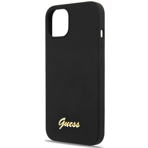 Kup Etui Guess GUHCP13MLSLMGBK Apple iPhone 13 negru/czarny hardcase Silicon Script Gold Logo - GUE2633 - {ean13} - Sklep Home Screen